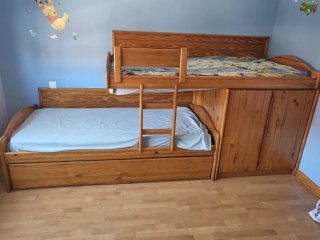 Litera madera pino maciza