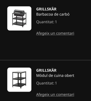 Barbacoa IKEA con mesa auxiliar, nueva a estrenar.