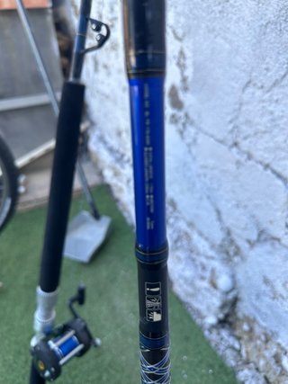 Caña de pescar Daiwa azul trolling 30 a 40 libras