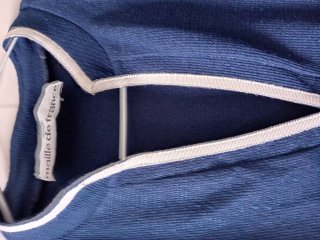 Vestido vintage azul Maille de France talla única
