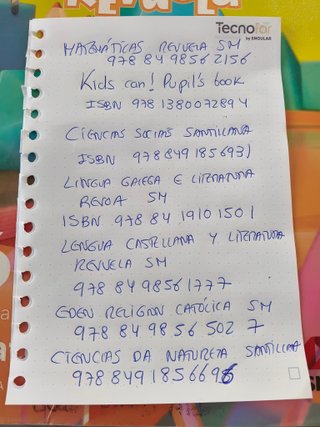 Libros 6° primaria colegio Doroteas Pontevedra