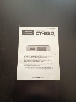 Pioneer CT-520 Pletina Cassete