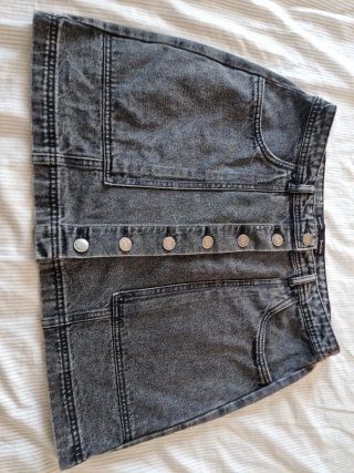 Falda tejana gris talla 42