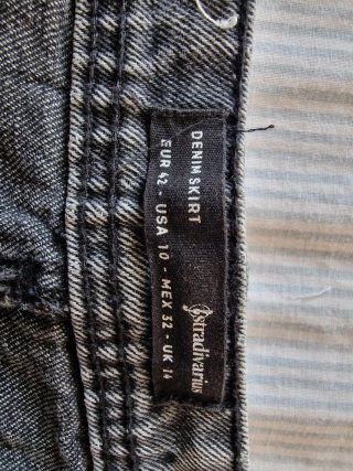 Falda tejana gris talla 42