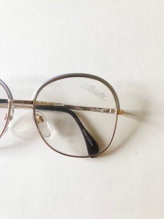 174 -Occhiali Vintage 80 rotondi Silhouette silver