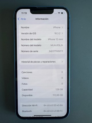 iPhone 13 mini Azul. 128 GB