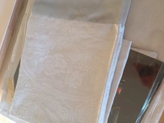 Lenzuola matrimoniali misto seta grigio argento