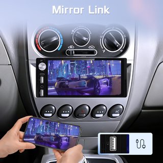 Radio 1 DIN 6,9" con CarPlay inalámbrico, Android