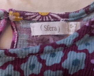 Vestido Sfera Niña Flores 6/7 años