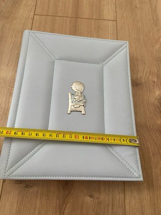 Álbum fotos polipiel detalle plata bebé