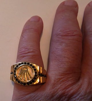 Anillo l Hombre Negro/Dorado 20.2 mm