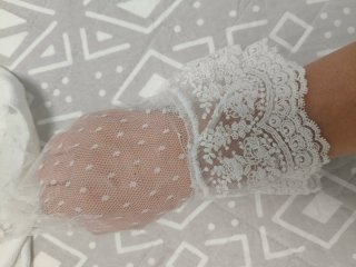 Vestido Blanco y Rosa
