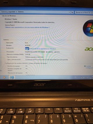 Vendo portátil Acer Aspire One D270