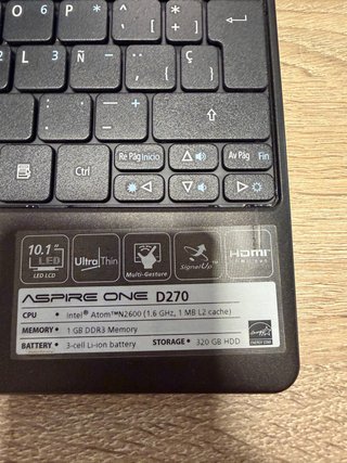 Vendo portátil Acer Aspire One D270