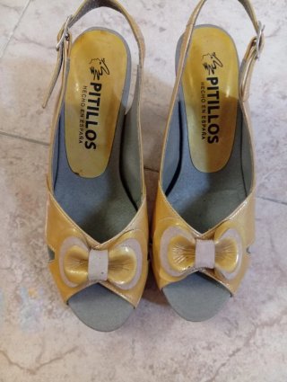 Sandalias Pitillos Piel Tacon Plataforma