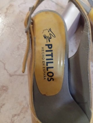 Sandalias Pitillos Piel Tacon Plataforma