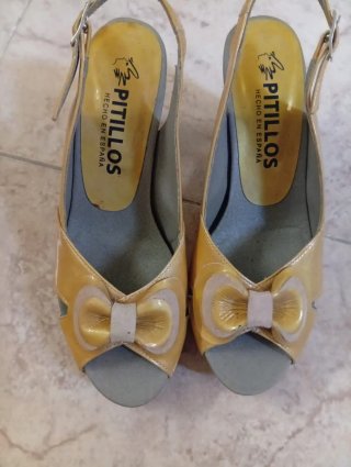 Sandalias Pitillos Piel Tacon Plataforma