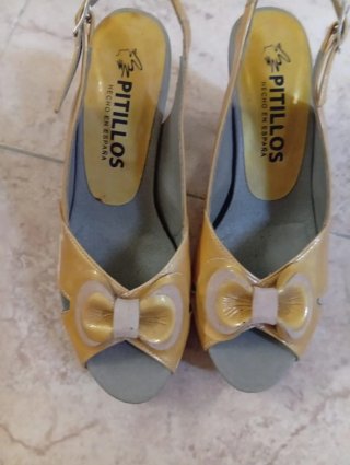 Sandalias Pitillos Piel Tacon Plataforma