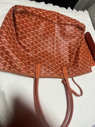 Bolso Goyard vintage naranja y beige