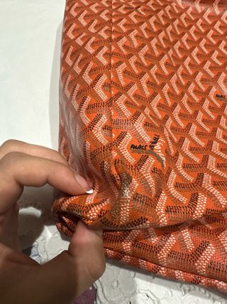 Bolso Goyard vintage naranja y beige