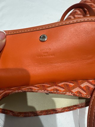 Bolso Goyard vintage naranja y beige
