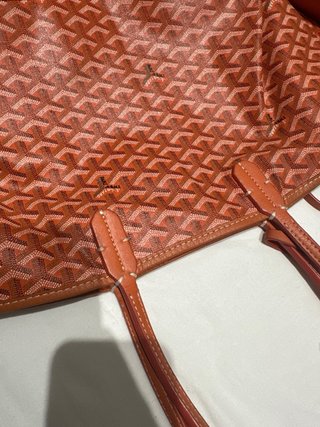 Bolso Goyard vintage naranja y beige
