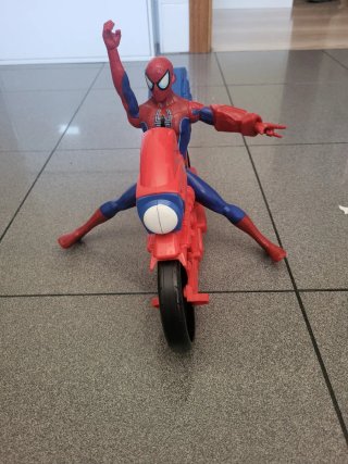 Spiderman en Moto de Juguete