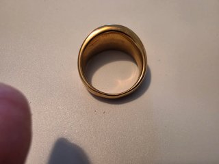 Anillo Hombre Pentagrama Oro 22mm