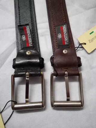 Cinture Uomo Pelle Nere e Marroni. Set 2 pezzi