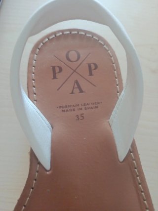 Menorquinas POPA Plataforma Saona Blanco y Cuero
