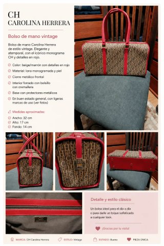 Bolso de mano CH Carolina Herrera Vintage