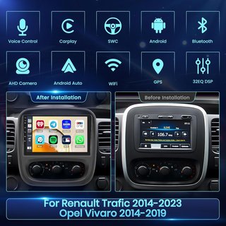 Radio Android 9 para Renault Trafic y Opel