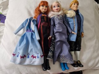 Muñecas Frozen: Elsa, Anna y Kristoff