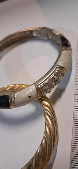 2 bracciali a molla dorati