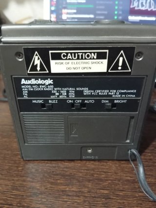 Radio Despertador Audiologic AM/FM