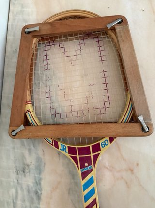 Raqueta de tenis vintage madera JR 60