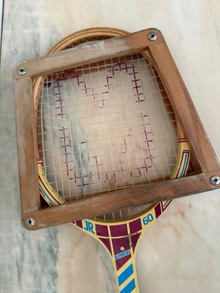 Raqueta de tenis vintage madera JR 60