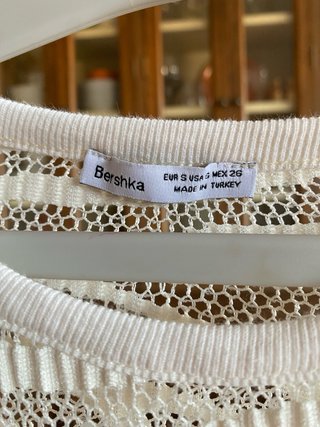 Top blanco estampado cebra transparente