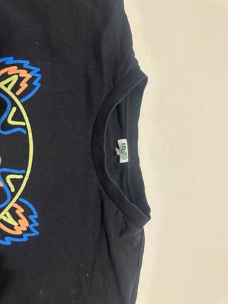 Camiseta Kenzo Negra Tigre Neón