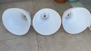 Lote 3 Lámparas Colgantes Blancas