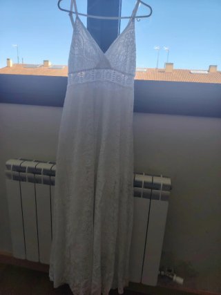 Vestido blanco encaje talla 38