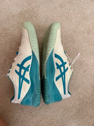 Zapatillas Padel Asics Blancas y Turquesa