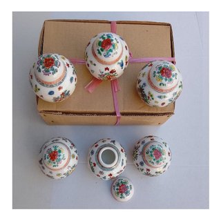 6 Mini Vasetti Porcellana Cinese vintage / Botes
