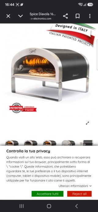 Forno a gas Spice Diavola 16 + Biscotto Casapulla