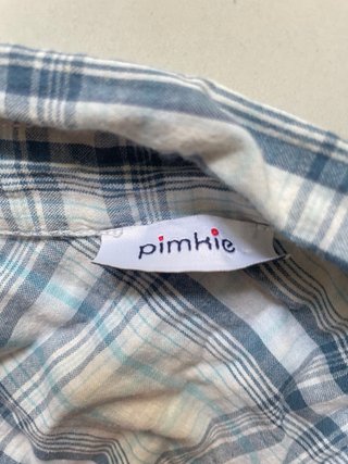 Camisa cuadros manga corta algodón Talla XS