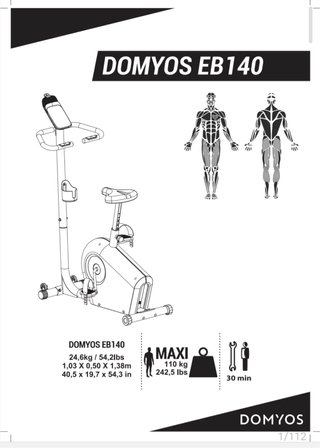 Bicicleta Estática Domyos 140
