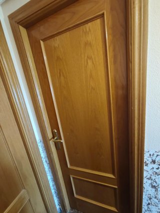 Puertas de paso de madera con cristal y lisas