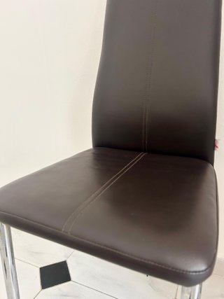 Silla Ecopiel Marrón Oscuro