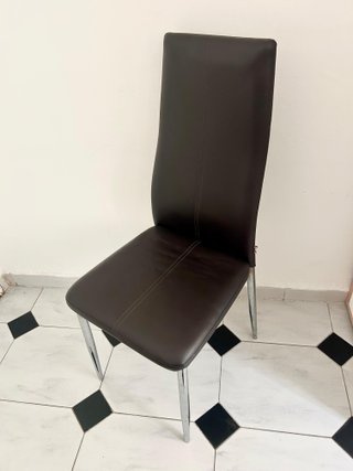 Silla Ecopiel Marrón Oscuro