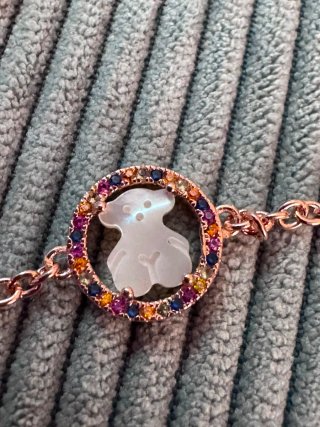 Pulsera plata s925 oso circonitas